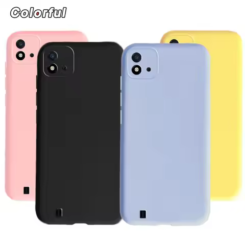 For Oppo Realme C11 2021 Case Realme C20 C21 Case Cover Candy Color Cute Phone Case For Realme C21Y 