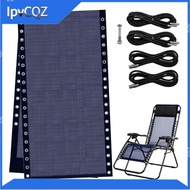 Chair Replacement Fabric with 4 Bungee Cord Lounge Chair Cloth Mesh Repair Kit for Patio Recliner Ou