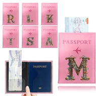 PU Leather Passport Holder Pasport Case Travel Document Holder UV Printing Graphic Letter Series Wom