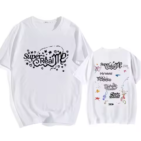 ILLIT Girl Band T-shirt Summer Cotton Women Men Tee-shirt Streetwear Korean Style Graphic Printing T