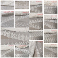 Embroidered mesh lace, size from 4cm to 7cm. (2 meter cord)