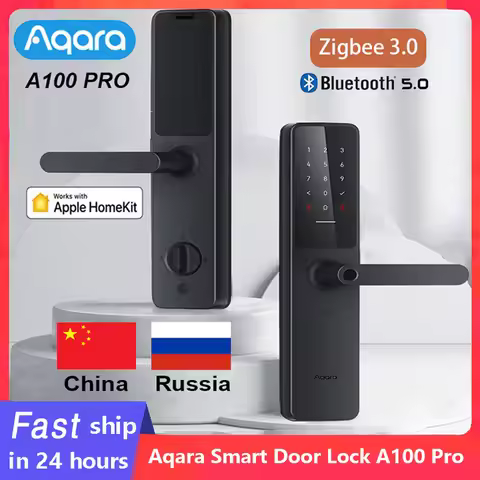 Smart Aqara A100 Pro Door Lock Zigbee Bluetooth 5.0 Apple Homekey Unlock Fingerprint Unlock Work wit