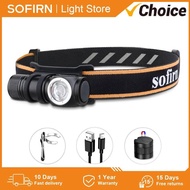 Sofirn HS10 USB C Rechargeable Mini 16340 Headlamp 1100lm LH351D 90CRI Angle Flashlight TIR Optics w