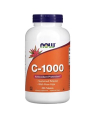 Now Vitamin C 1000 MG with Rose hip sustained released 250 tablets