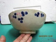 candy尋寶樂園--早期胭脂紅手繪陶瓷小碗公--直徑19高8--31號
