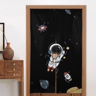 Astronaut Partition Half Curtain Kitchen Restaurant Fabric Curtain Door Curtain Japanese Style
