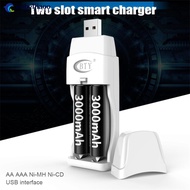 NOBELJIAOO BTY-V823 Smart Ni-MH Ni-CD AA AAA 1.2V USB Battery Charger 2 Slot Rechargeable Battery Ch