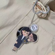 Funny Cartoon Gossip Girl Acrylic Keychain Creative Friends Gifts Couple Keychain