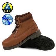 OSCAR SAFETY SHOES 1811 MAROON BROWN [Oil Rig Series] > Mid Cut Lace Up Cow Leather Safety Boot (AST