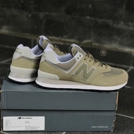 (Nb) Sepatu Sneakers New Balance Classic 574 Navy Blue Grey Green White Gum Original