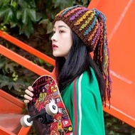 Dirty Braided Hat Female Hat Wig Hat Integrated Hat Creative Hand-Knitted Hat Hand-Knitted