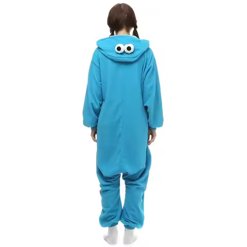 Cosplay Anime New Animal Adult Elmo Sesame Cookie Kigurumi Pajamas Monsters Family Party Fleece Ones