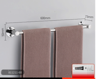 單桿加長衛生間浴室置物架（304不銹鋼加粗圓平底款60cm）