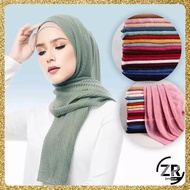 Hijab Pashmina Plisket Miring A41 pleated shawl waffle scarf hijab plisket malaysia import ZIORRA Pr