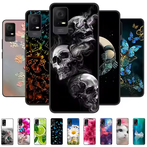 For TCL 405 Case Cover TCL405 6.6" Shockproof Phone Cases For TCL 406 TCL 408 405 T506D Black Silico