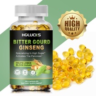 Holucks Organic Bitter Melon Extract Ginseng Capsules Supplement | Digestive Health | Support Physic