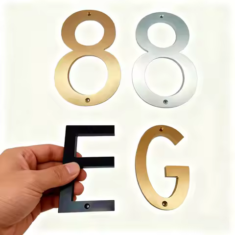 12-15 cm 3D House Numbers Outdoor 26 Letters Digital Signage Acrylic DIY Font Address Street Villa N