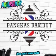 Wall sticker ding ding barbershop hair cutting