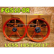 Forged Rim FG510 Orange Yamaha LC5S Y125Z Y15ZR RCB Sport Rim 185/250/17' Racing Boy LC135 5 Speed 1