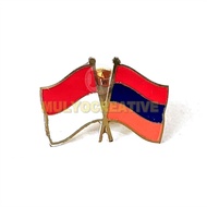 Cross Flag Pin Indonesia Armenia Pin Friendship Flag Indonesia Armenia
