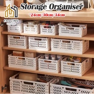 【SG】34cm Hollow Collapsible Storage Organiser Basket Box Container Crate Kitchen Office Sorting Orga
