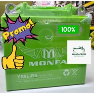 MONFA BATTERY/BATTERI YB9L-BS 12V9AH/12N9L-BS/12N9 (10 HOURS) BATTERI GEL/BATTERI KERING BATTERY YB9