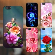 Vivo Y53, Y69, Y71, Y81, Y83 Case With Black Border Printed Rose