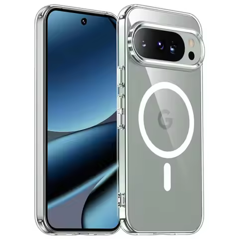 Transparent Slim Magnetic Crystal TPU Soft Case for Google Pixel 8 9 10 Pro XL 10Pro 9Pro 8Pro 9A 8A