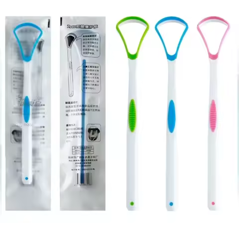 Metal Tongue Scraper Cleaner For Adults Kids Effective Bad Breath Removal Tongue Brush Fresh Breath 