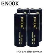-Enook 26650 battery 5000mAh 60A 3.7V rechargeable lithium-ion battery suitable for flashlights.