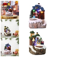 [lahomia] Christmas Music Box Sculpture Plays 8 Songs Crafts Christmas Music House with