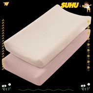 SUHU 2PCS Diaper Changing Pad Cover, Breathable Cotton Reusable Changing Mat Cover, Sleeve Sheets Ul
