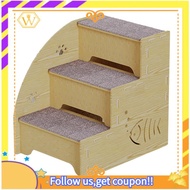 【W】Pet Ladder, Elderly Cat and Dog Bed Ladder, Sofa Ladder, Dog Steps Wooden Teddy Cat Stairs