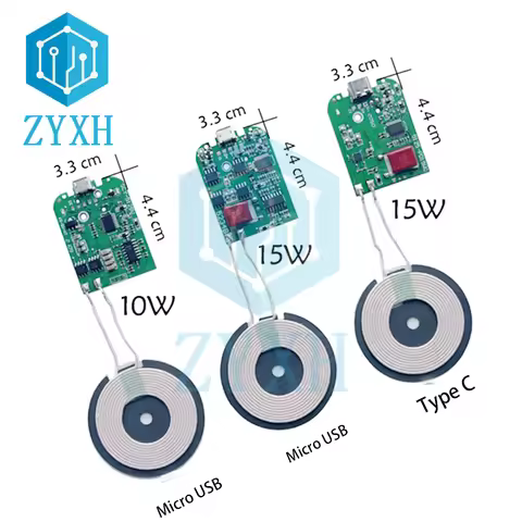 15W 10W 7.5W 5W Tyce C Micro USB Wireless Charger Transmitter Module Circuit Board QC/PD/QI Standard