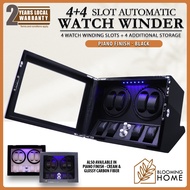4 Slots Automatic Watch Winder with 4 Additional Storage Display Automatic Watch Winder