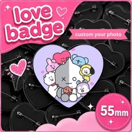 HEART BADGE CUSTOM LOVE BADGE CUSTOM BUTTON BADGE CUSTOM MINI BADGE CUSTOM