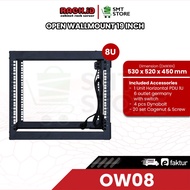 RACKID Open wallmount OW 8U server rack 8U CCTV rack modem wallmount rack – OW08