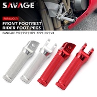 Front Footrest Foot Pegs For DUCATI Panigale V4 1100 899 959 1199 1299/S/R Streetfighter V4 Motorcyc