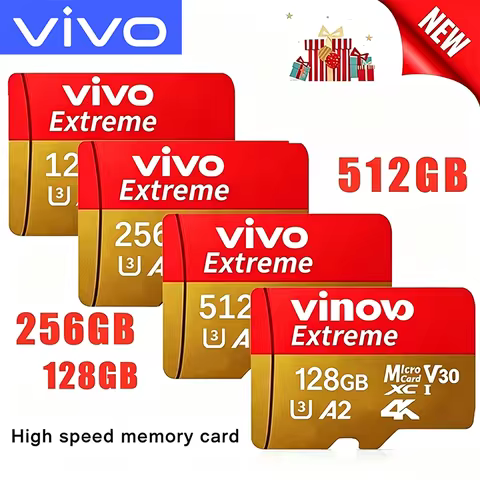 VIVO Memory Card Micro SD Card 2TB 1TB 128GB Card Memory A2 V30 U3 Flash Cards Microsd Compatible Fo