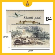 5 Books Sketch Pad A4 \ B4 \ B5 Buku Lukisan Drawing Book (5 Books | 15 Sheets | 135gsm)