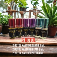 KASTURI KIJANG YASRIN ORI 3 ML ( 6 BOTOL ) 2 BOTOL KASTURI KIJANG 2 BOTOL KASTURI HITAM 2 BOTOL KAST