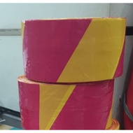 Caution radiation hazard marking tape underground, warning tape sign