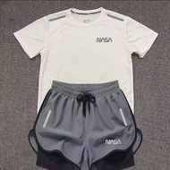 Swimsuit Full Set Men's and Women's Anti-Exposure Boxer Swimming Trunks Sports Running Surfing Sunsc