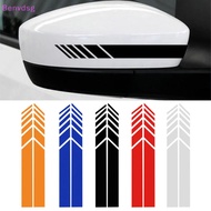 Benvdsg&gt; 2pcs Car Racing Stripe Stickers Rearview Mirror Reflective Vinyl Decals Decoration Fashion Car Styling Waterproof Sticker well