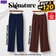 BUY 3 RM120 (LEAVE NOTE) : Signature Loose V4 & Signature Wide {Seluar Muslimah caca's} Seluar Wanit