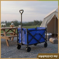 [Toolroom] Foldable Camping Wagon Multi-Terrain Wheels Foldable Beach Wagon Sturdy Duty Garden Wagon