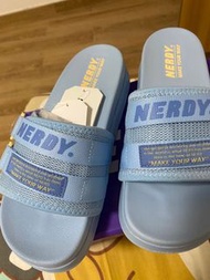 韓國🇰🇷直送現貨粉藍色nerdy 拖鞋 250碼