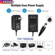 15V 1A/2A/3A Power adapter for trolley speakers, digital photo frames, billboards, displays, etc.