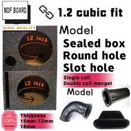 sub  woofer box 12inch 18mm, 15mm- 12mm sub woofer box round hole, Straight hole & sealed box