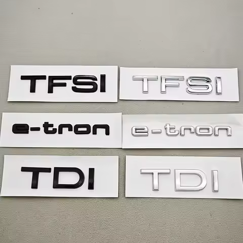 3D ABS Car Letters Rear Trunk Badge Logo TDI TFSI e-tron Emblem Decals For Audi A3 A4 A5 A6 A7 Q2 Q3